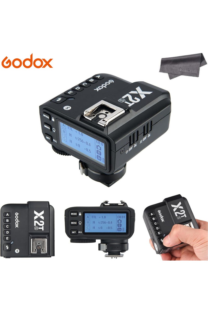 Godox X2T-S TTL High-Speed Sync 1/8000s 2.4G Wireless Flash Trigger Transmitter with Bluetooth Connection Compatible for Sony Cameras with USB LED, HSS Transmitter for Godox Flash,Group Function,APP Control - Image 1