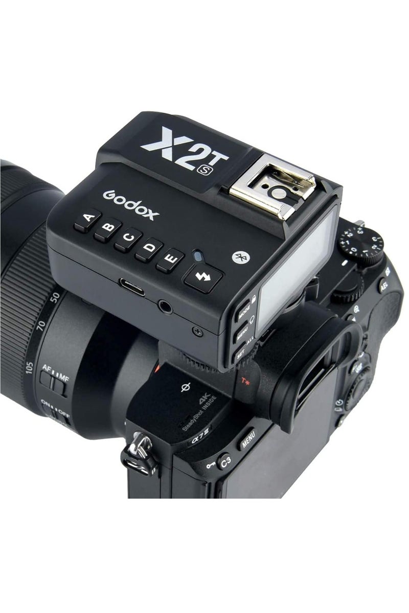 Godox X2T-S TTL High-Speed Sync 1/8000s 2.4G Wireless Flash Trigger Transmitter with Bluetooth Connection Compatible for Sony Cameras with USB LED, HSS Transmitter for Godox Flash,Group Function,APP Control - Image 2