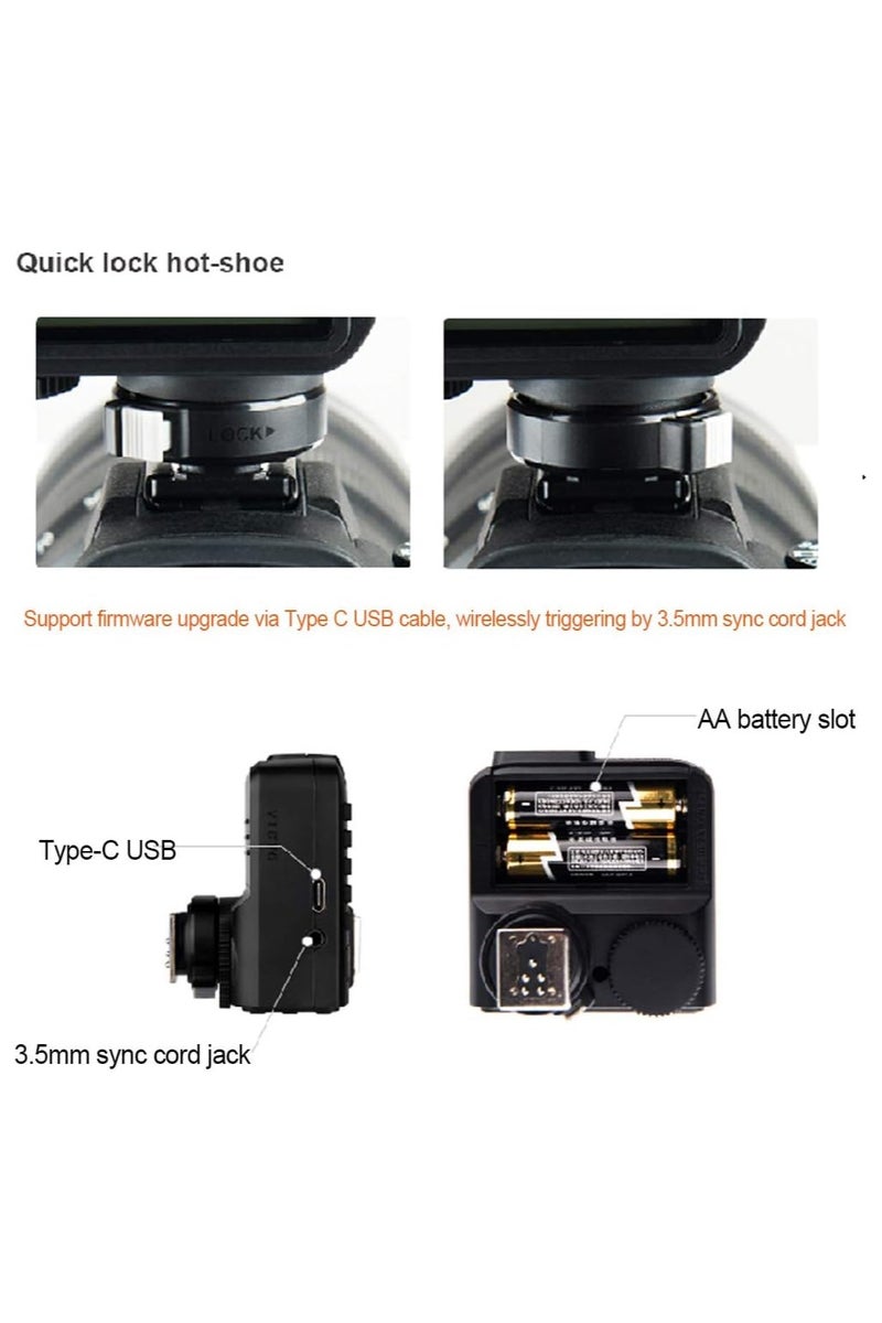 Godox X2T-S TTL High-Speed Sync 1/8000s 2.4G Wireless Flash Trigger Transmitter with Bluetooth Connection Compatible for Sony Cameras with USB LED, HSS Transmitter for Godox Flash,Group Function,APP Control - Image 5