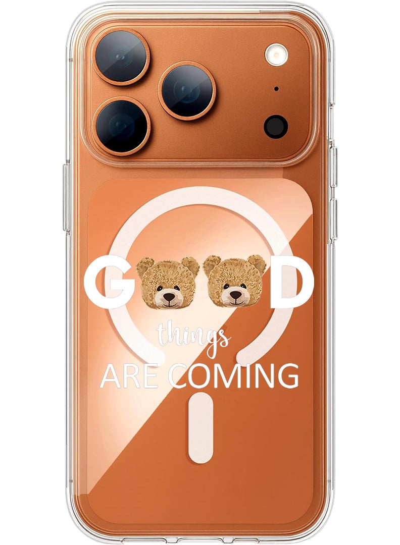 Theodor Magnetic Case for Apple iPhone 17 Pro Compatible with MagSafe Wireless Charging, Shockproof Phone Bumper Cover - Good thingsa are coming - Image 1