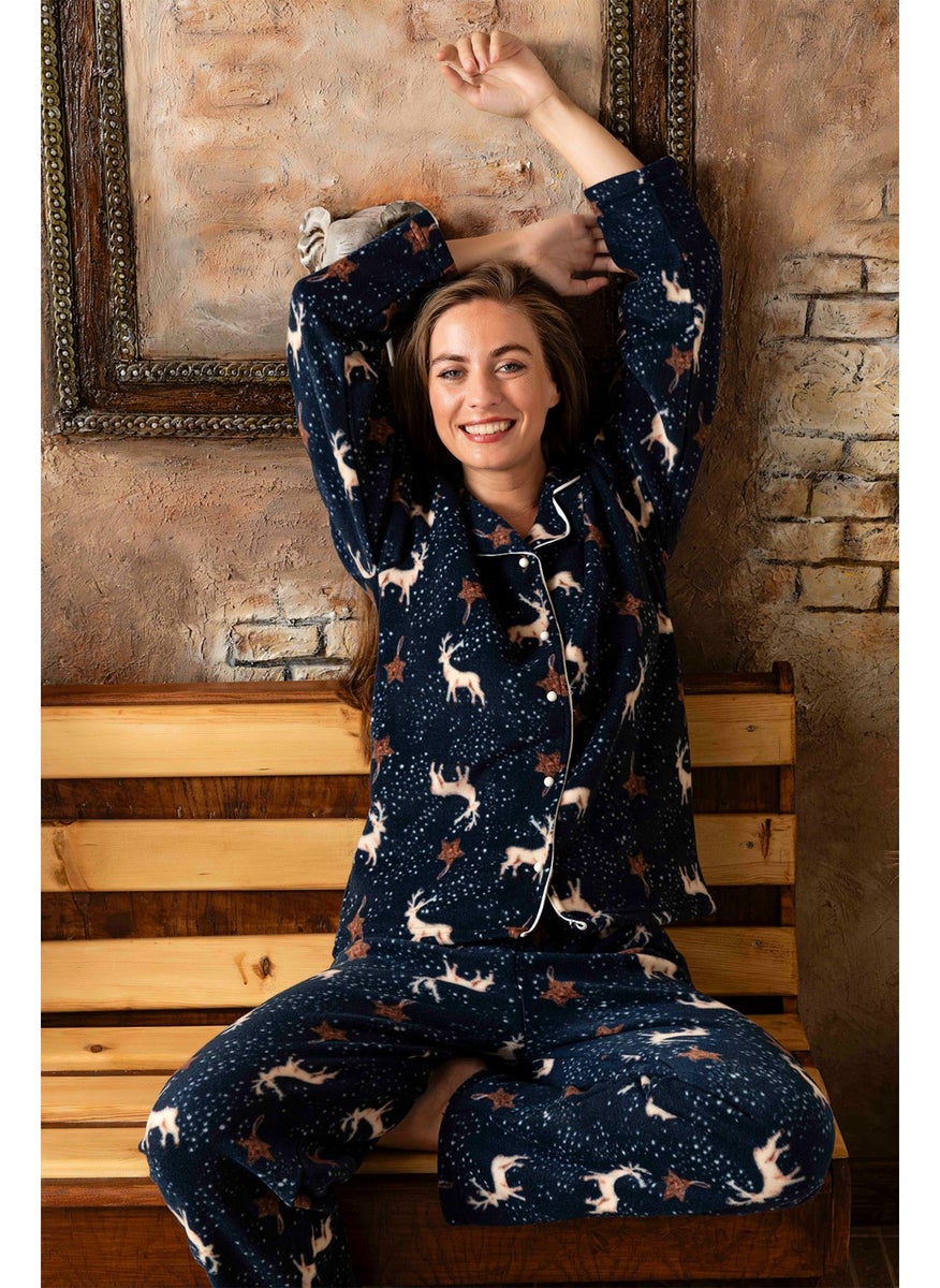 Winter New Year Patterned Women's Shirt Polar Fleece Pajama Set - pzsku/Z71423F9BB7D96BFC693DZ/45/_/1730383869/2ec1adbc-92cf-4fd2-899f-e6def7fa4383