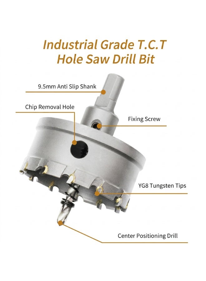 RNS TCT Hole Saw ECO 27 mm, TCT Metal Core Cutter with Pilot Drill, Arbor and Hex Key for Precision Steel, Sheet Metal and Industrial Drilling - Image 3