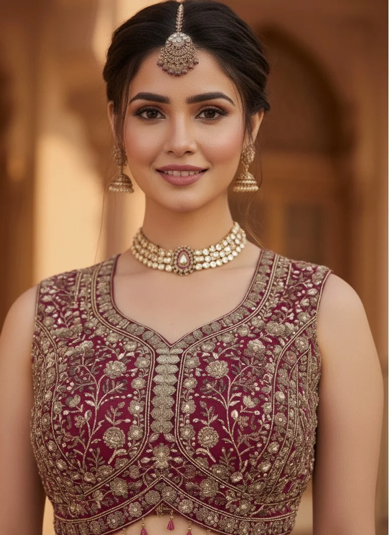 Lehar Pink  Pleated Lehenga Choli Set with Dupatta