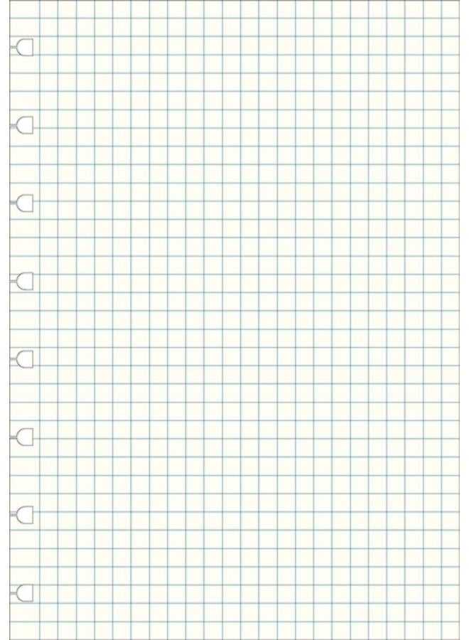 Filofax A5 Notebook refill - squared paper white