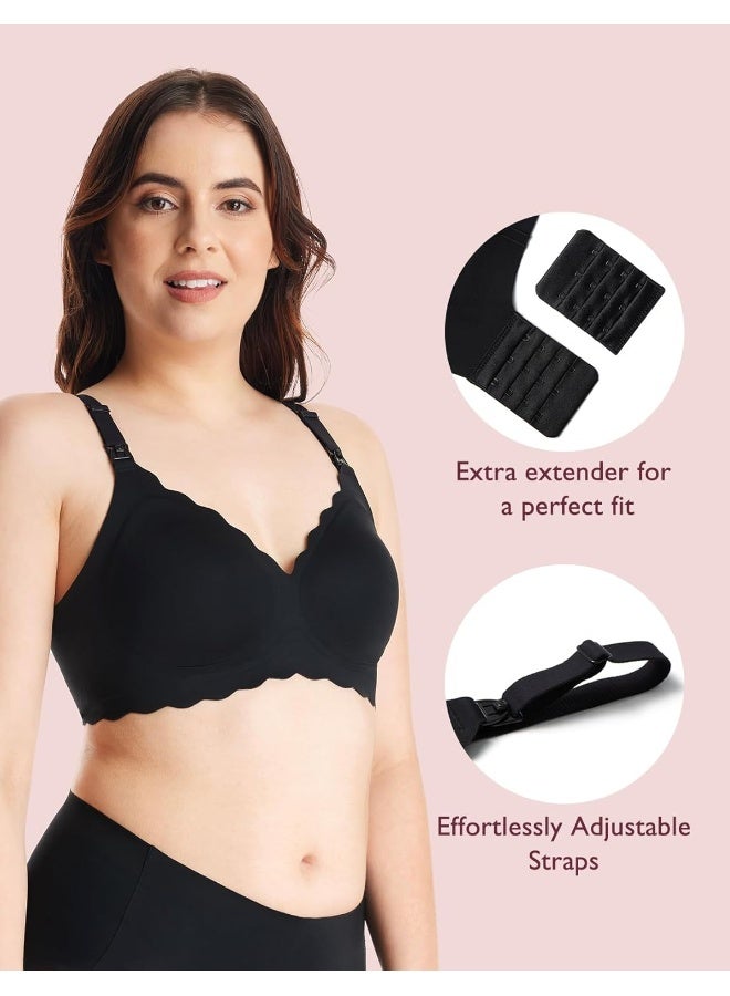 Momcozy Maternity & Nursing Bra - YN46 - Black - L  - Image 5