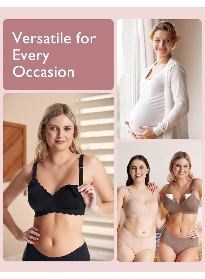 Momcozy Maternity & Nursing Bra - YN46 - Black - L  - Image 4