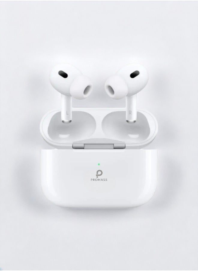 Original Pro Bluetooth headset from Promas, second version, a wireless Bluetooth headset that supports wireless charging, features clear sound and noise isolation, works on all mobile phones such