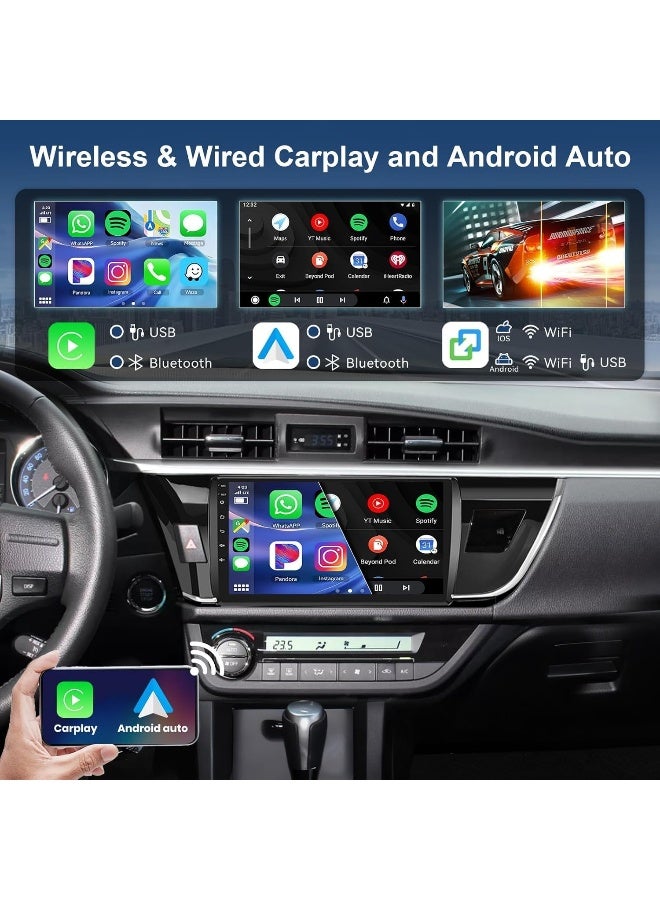 Android Car Stereo Screen For Toyota Corolla 2014-2016 With Apple Carplay Android Auto Wireless WiFi DSP Radio 4G Touchscreen AHD Camera Included Fast Interface