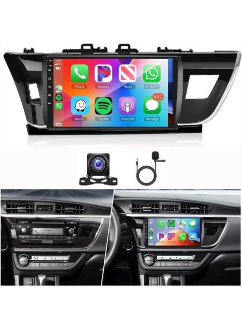 Android Car Stereo Screen For Toyota Corolla 2014-2016 With Apple Carplay Android Auto Wireless WiFi DSP Radio 4G Touchscreen AHD Camera Included Fast Interface