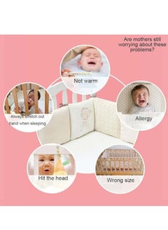DUNISO 6 Pieces of Baby crib protective pads, male and female universal pure cotton rectangular surround pads, children's bed surround, soft, breathable and anti collision, 30cm * 30cm,blue  - Image 4