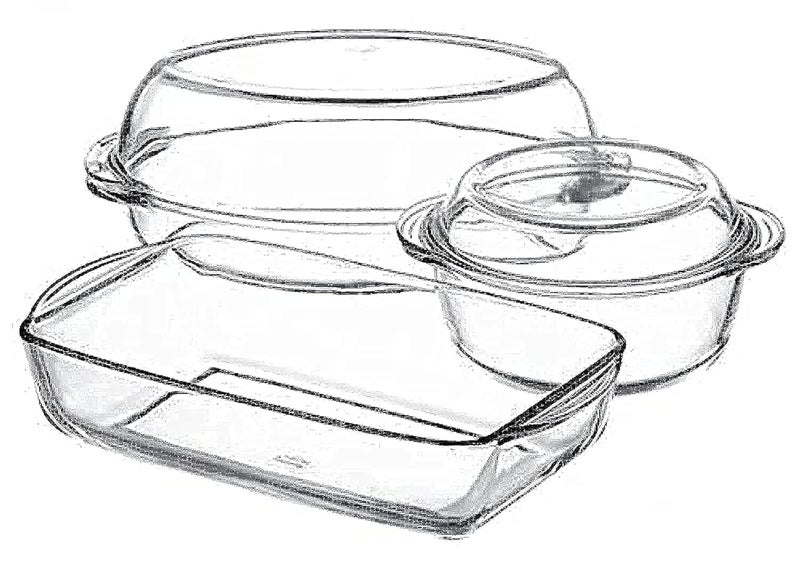 Pyrex Glass Ovenware Set - 5 Pieces