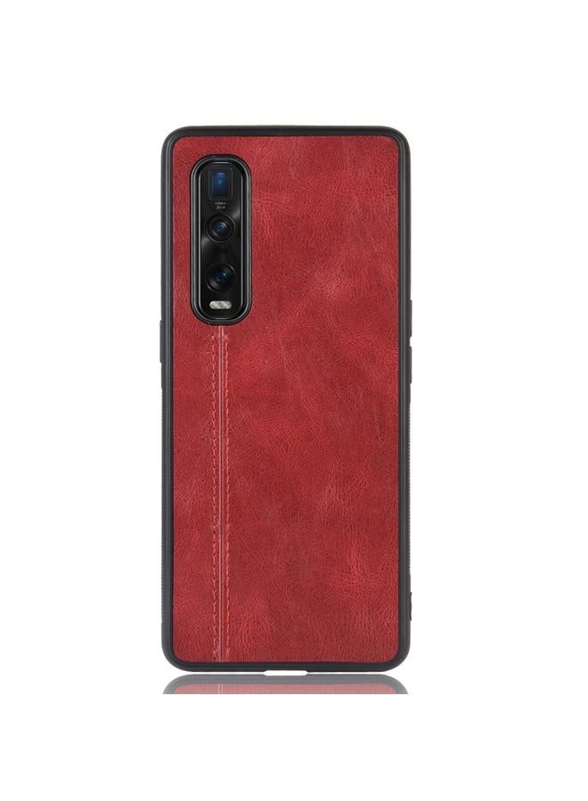 إيروريكس جراب لهاتف Oppo Find X2 Pro الإصدار العادي مقاوم للصدمات بنمط جلد البقر المخيط من مادة PC + PU + TPU - Image 2