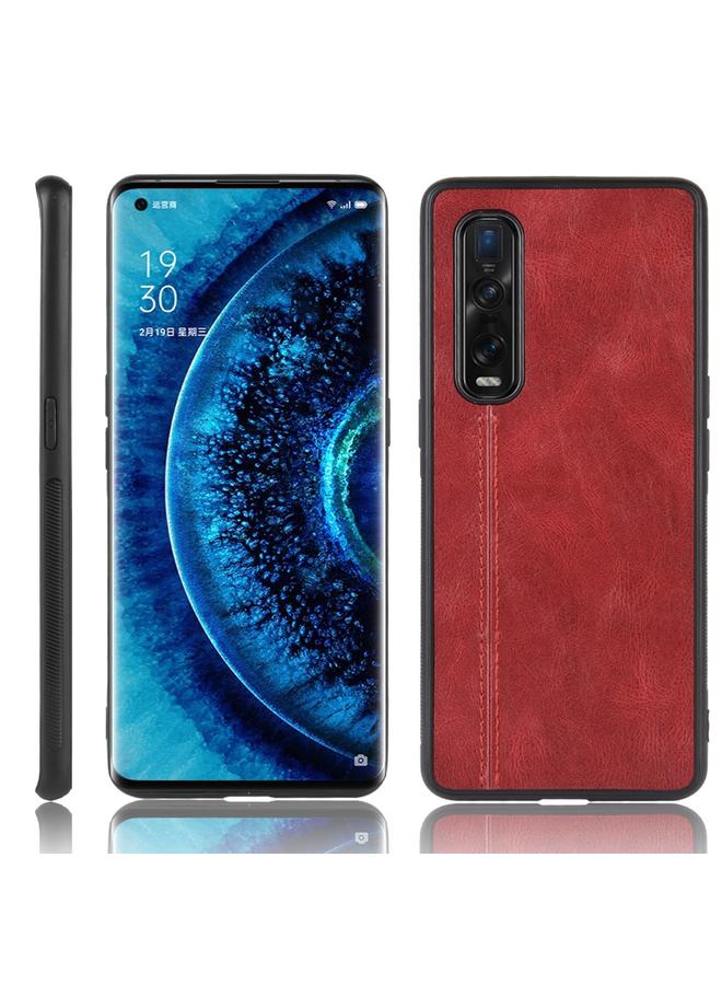 إيروريكس جراب لهاتف Oppo Find X2 Pro الإصدار العادي مقاوم للصدمات بنمط جلد البقر المخيط من مادة PC + PU + TPU - Image 1