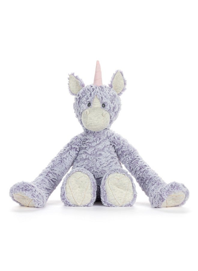 ديمداكو لعبة ديمداكو هارتفول هوجز، بوليستر، ناعمة ومحببة، مرجحة، حيوان محشو، أرجواني ورمادي، وحيد القرن، مقاس 14 × 13 بوصة - Image 1