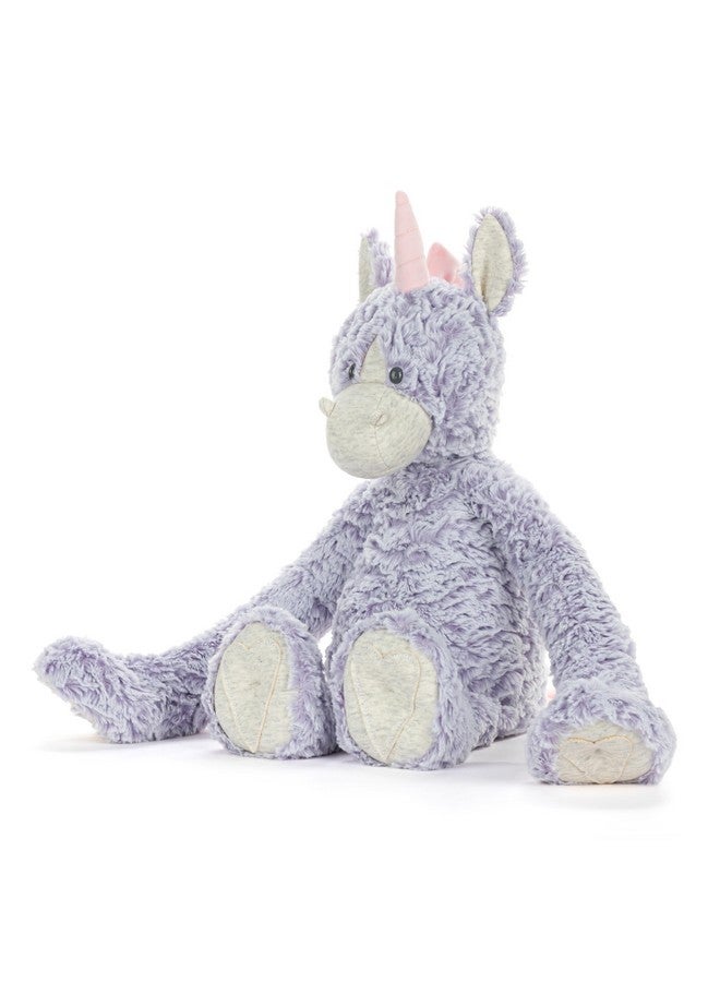 ديمداكو لعبة ديمداكو هارتفول هوجز، بوليستر، ناعمة ومحببة، مرجحة، حيوان محشو، أرجواني ورمادي، وحيد القرن، مقاس 14 × 13 بوصة - Image 2