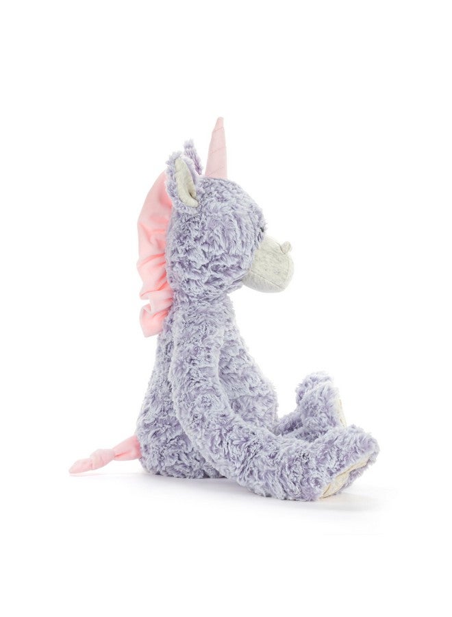 ديمداكو لعبة ديمداكو هارتفول هوجز، بوليستر، ناعمة ومحببة، مرجحة، حيوان محشو، أرجواني ورمادي، وحيد القرن، مقاس 14 × 13 بوصة - Image 3