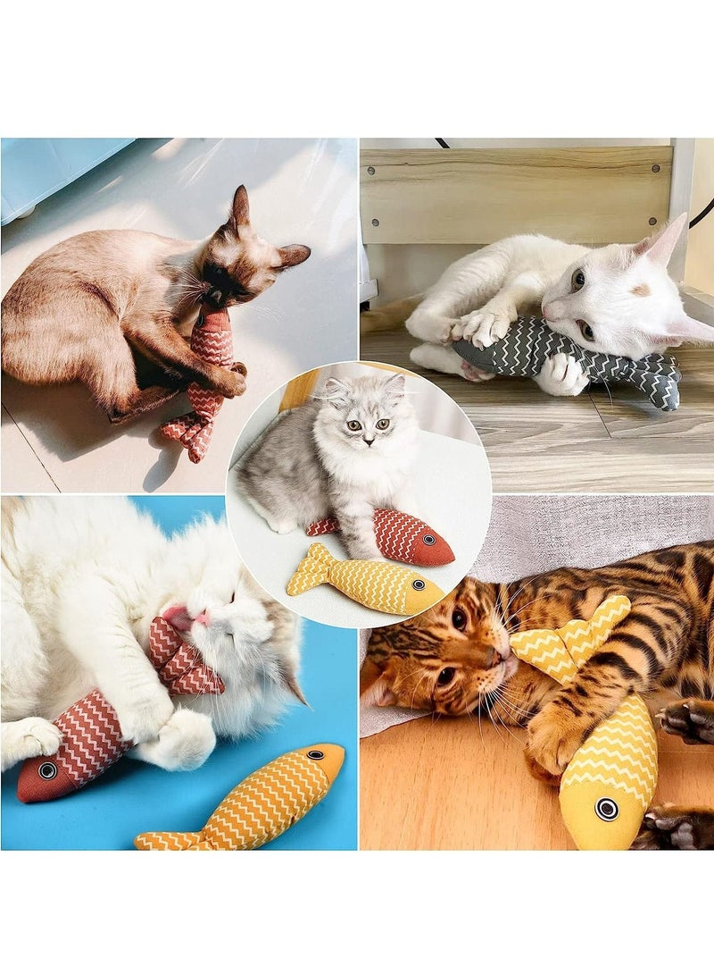 Arabest 3 Pack Toy, Fish Cat Toy, Cat Chew Toy Bite Resistant Catnip Toys for Cats, Catnip Cat Toys, Cat Teething Chew Toy - Image 5