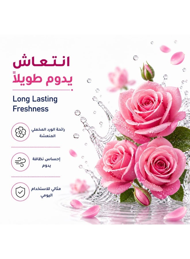 سنوفا صابون سائل معطر لليدين برائحة الورد المخملي 2.2 لتر +2* 330 مل - Image 4