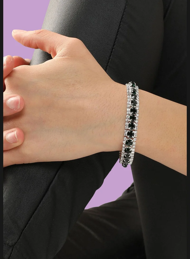 SOHI Silver Plated Party Designer Stone Bracelet For Women