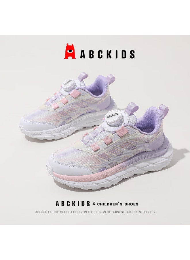 Abc Kids Kids Boys And Girls Running Shoes Spring Youth Sports Shoes Sy413603152py Pink Purple Size 30 Inner Length 193.4mm - Image 1