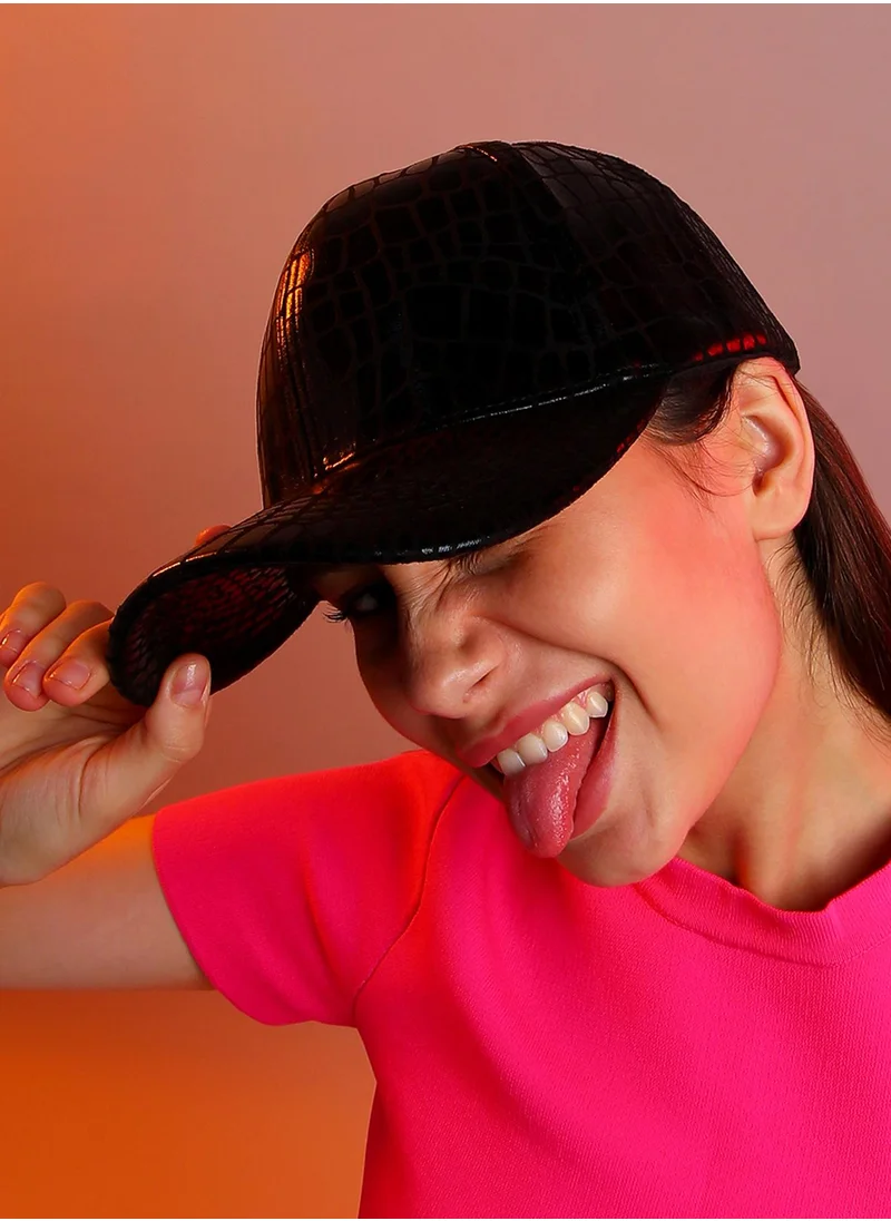 Haute Sauce Embossed Croc Baseball Cap