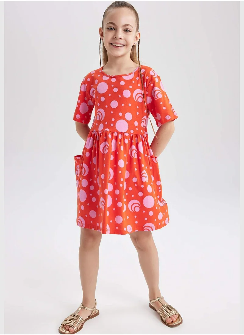 DeFacto Girl Short Sleeve Knitted Dress