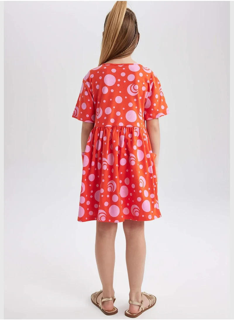 ديفاكتو Girl Short Sleeve Knitted Dress