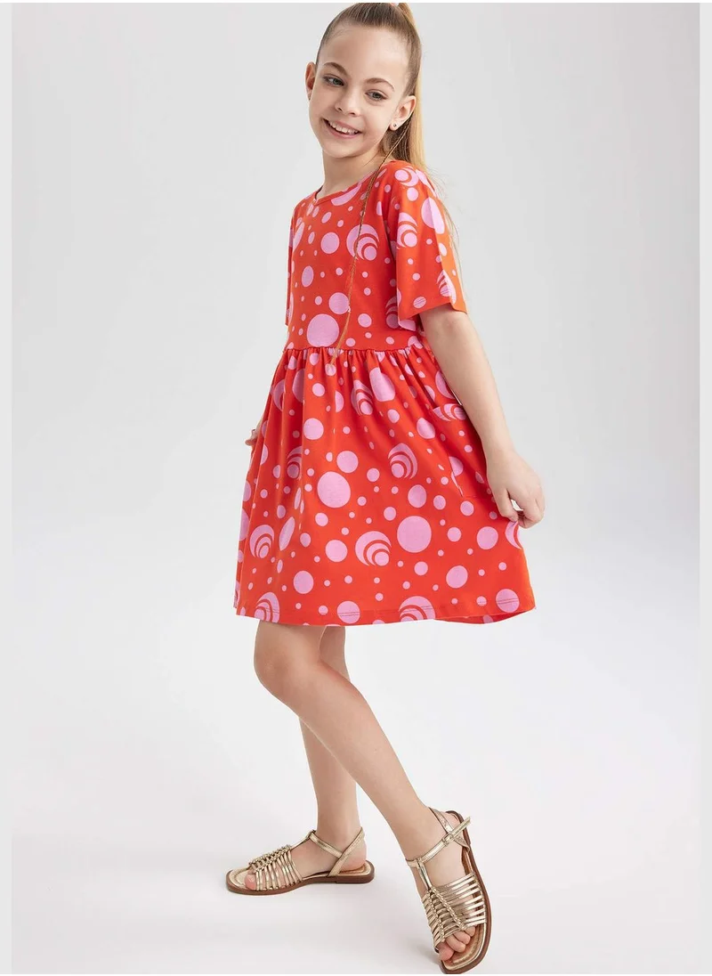 ديفاكتو Girl Short Sleeve Knitted Dress