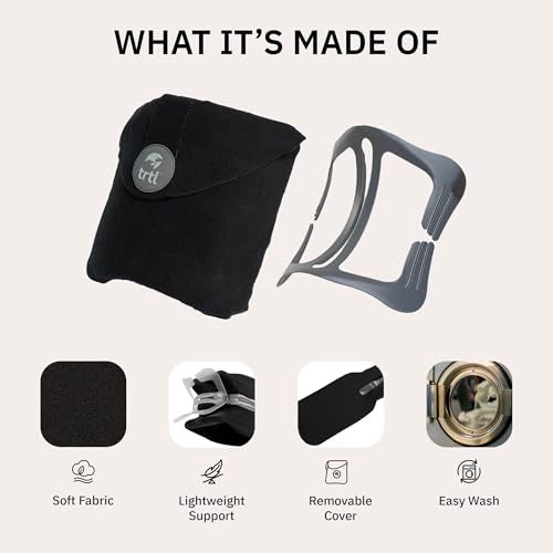 trtl Pillow - Scientifically Proven, Super Soft Neck Support Travel Pillow for Sleeping - Lightweight and Machine Washable - Ergonomic Design for Traveling on Airplanes, Cars, and Trains - Grey - Image 4