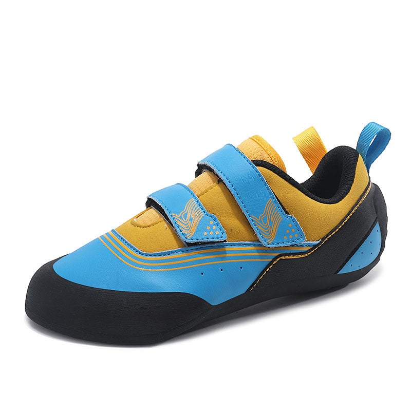 Rock climbing shoes Children's men's and women's bouldering shoes outdoor school Velcro entry indoor training shoes Sports Climbing Speed - Image 1
