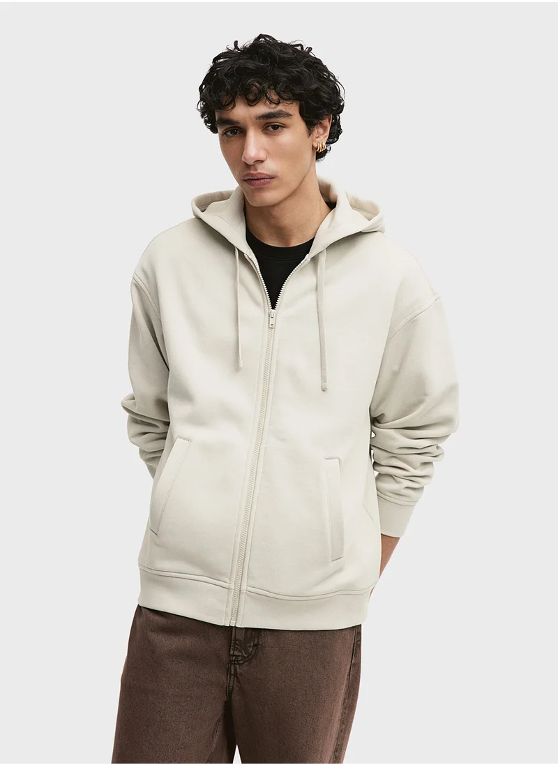 H&M Loose Fit Zip-Through Hoodie