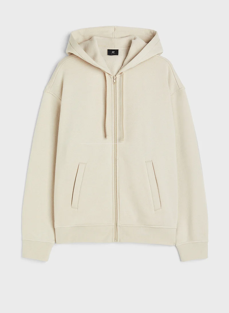 اتش اند ام Loose Fit Zip-Through Hoodie