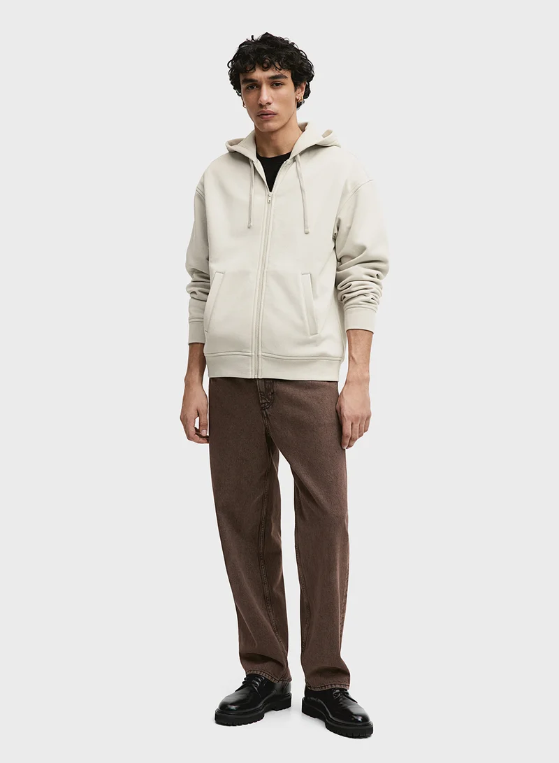 اتش اند ام Loose Fit Zip-Through Hoodie