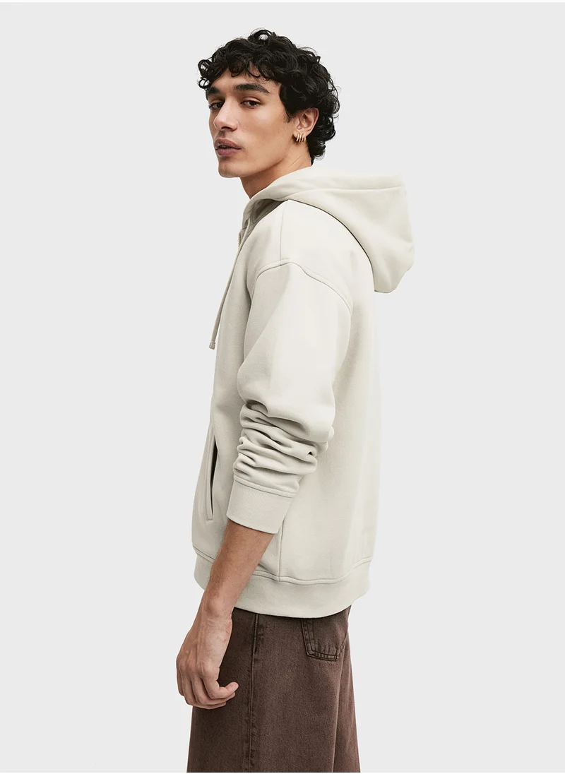 H&M Loose Fit Zip-Through Hoodie