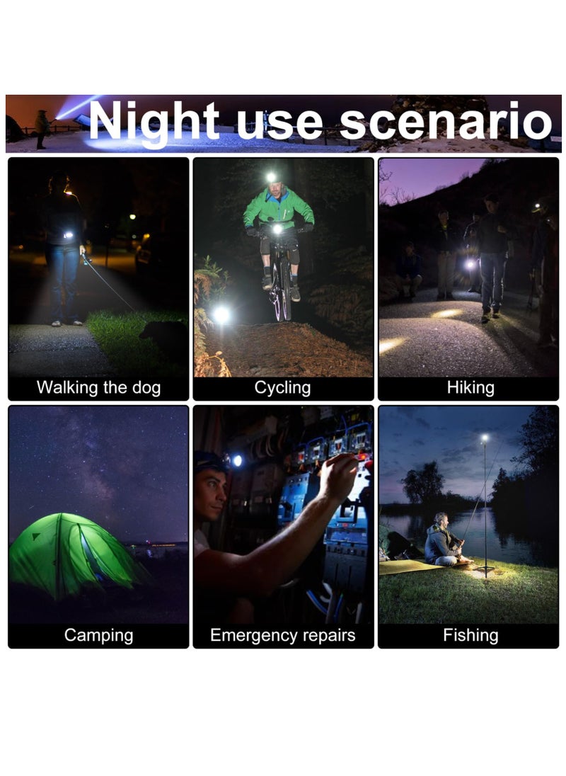 Excefore - Cob Keychain Work Light, 5 Modes, 90° Foldable Lamp, 2 Pcs Upgrade 1000 Lumens Rechargeable Mini Flashlight with Bottle Opener Magnet for Outdoor Camping Fishing Hiking, Gifts to My Man - Image 1