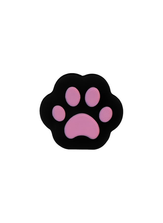 AMOGMO Special-shaped Cat Claw Rocker Cap For Switch Handle Silicone Non-slip Game Rocker Protection Cap-Product Color:Black Background Powder Cat Claws (1000 Per Pack)  - Image 1