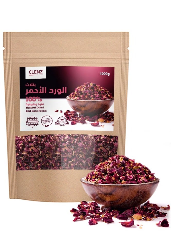 Generic 100% Natural Dried Red Rose Petals - 1000g 