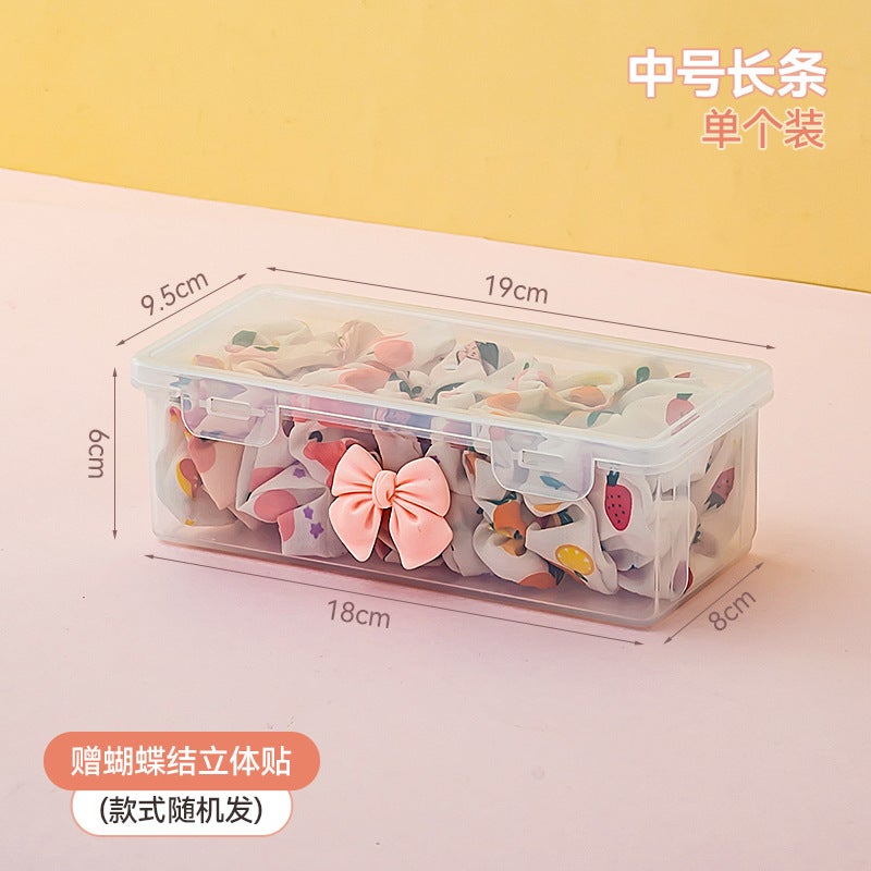 Childrens Hair Accessories Storage Box Desktop Girls Rubber Band Hair Rope Hairpin Hairpin Hairpin Sorting Hairband Headband Transparent Jewelry Box Large Square 1 Pack - Image 5