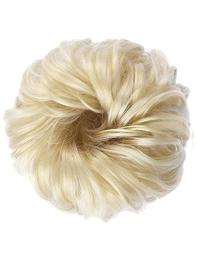 إستيل Eestelle messyBun Scrunchie مع شريط مطاطي مرن وصلات شعر ذيل حصان أوبدو Chignon دونات على شكل ذيل حصان شعر صناعي مجعد للنساء (613 #) - Image 2