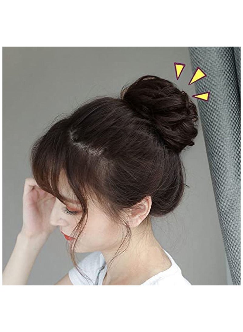 إستيل Eestelle messyBun Scrunchie مع شريط مطاطي مرن وصلات شعر ذيل حصان أوبدو Chignon دونات على شكل ذيل حصان شعر صناعي مجعد للنساء (613 #) - Image 5