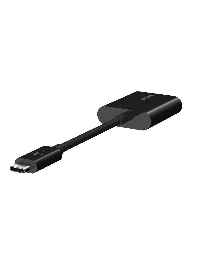 بيلكين محول وموزع سماعة رأس  من بيلكين بمنفذ USB-C (محول صوت + شحن)، شحن سريع بمنفذ USB-C وتقنية PD أسود - Image 4