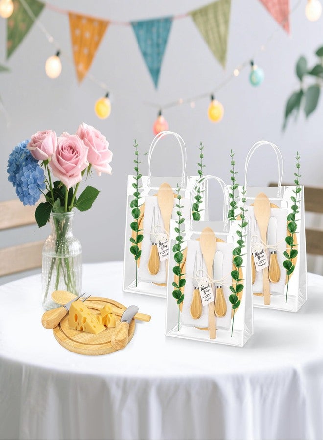 KBDHYY 55Pcs Baby Shower Prizes for Game Winners Adults 6 Sets Wedding Bridal Party Favors for Guests with Bamboo Cheese Board Butter Spreaders Forks Kitchen Towels Thank You Gift（Round） - Image 4