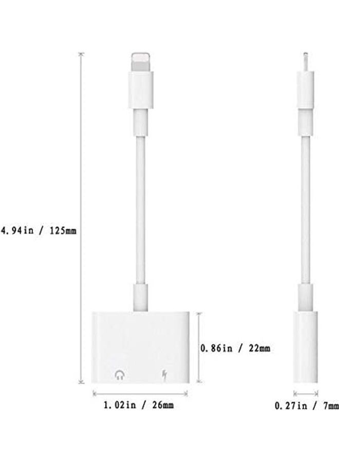 ICS 2 in 1 Lightning to 3.5mm Audio Jack White - Image 2