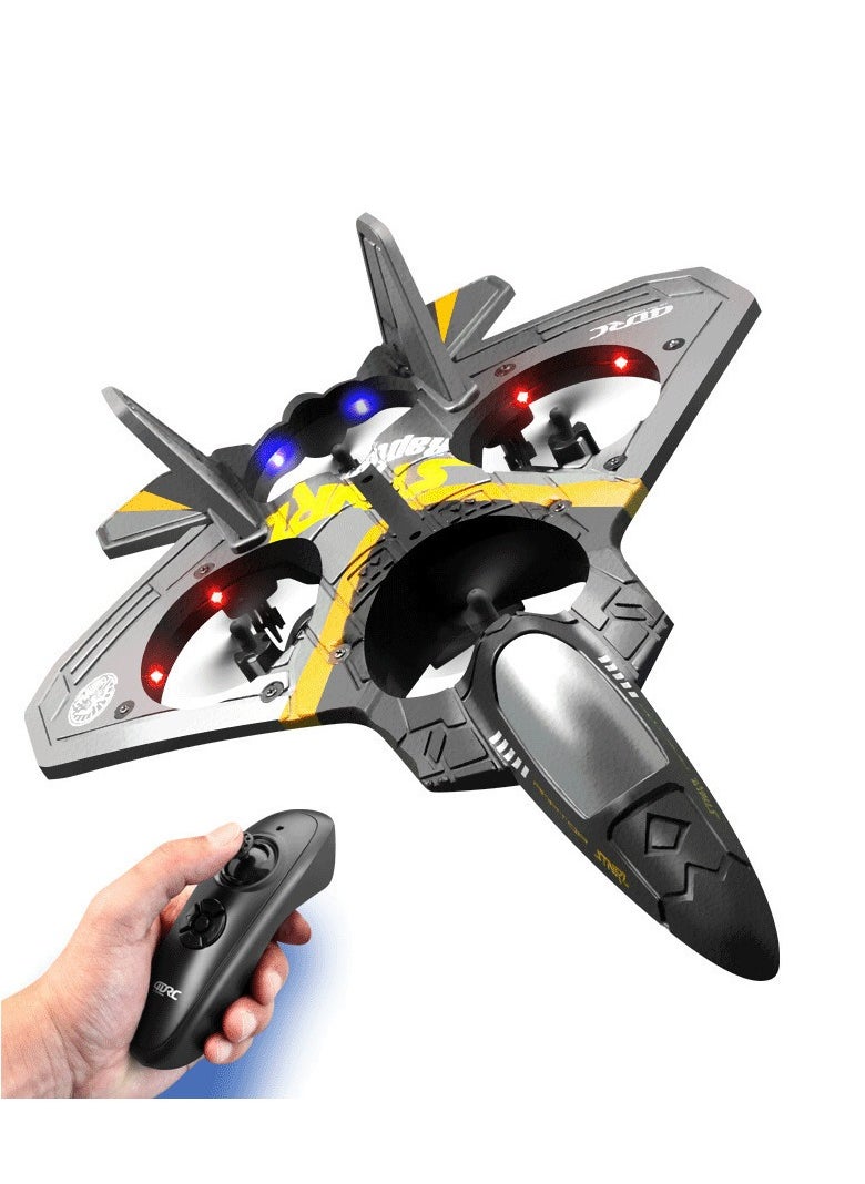 General RC Airplane, 2.4GHz Foam RC Airplane Helicopter Quadcopter Suitable for Adults and Children Rotating Drone  - Image 1