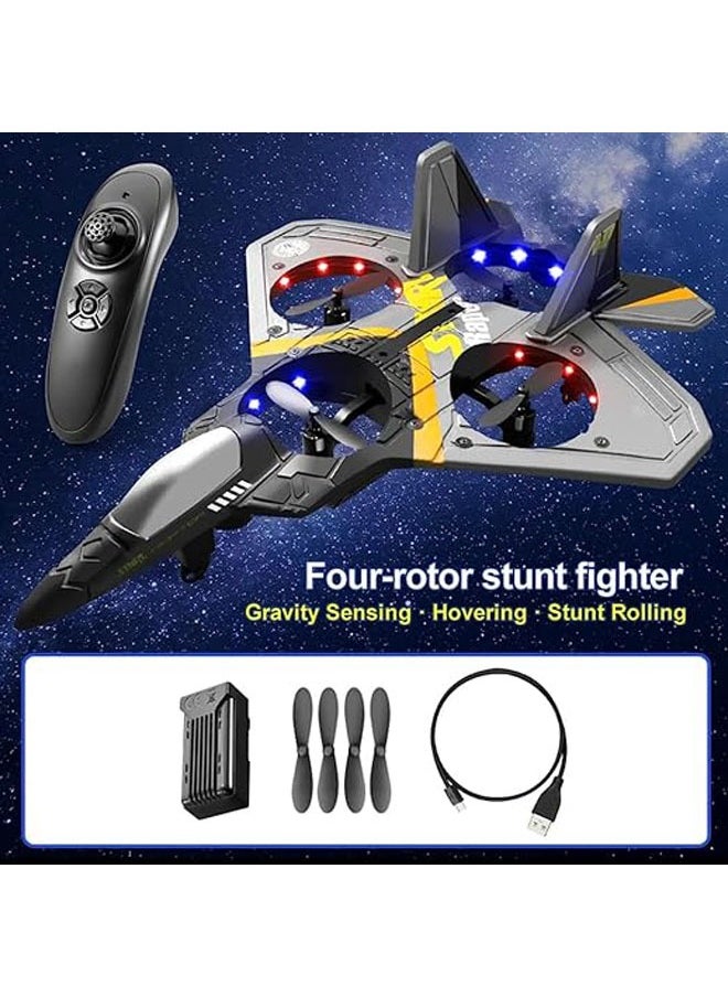 General RC Airplane, 2.4GHz Foam RC Airplane Helicopter Quadcopter Suitable for Adults and Children Rotating Drone  - Image 3