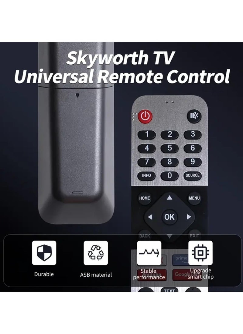 Universal Remote Control for Skyworth TVs, Replacement for LCD LED and 4K Models, Android Compatible