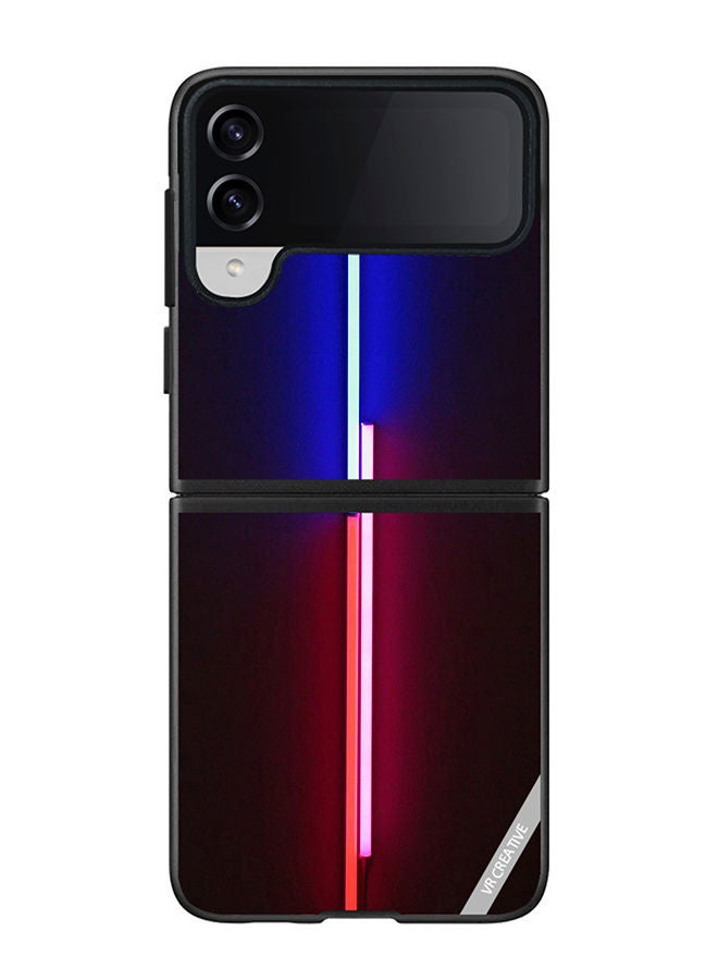 VR CREATIVE Protective Case Cover For Samsung Galaxy Z Flip4 Lights Design Multicolour - Image 1