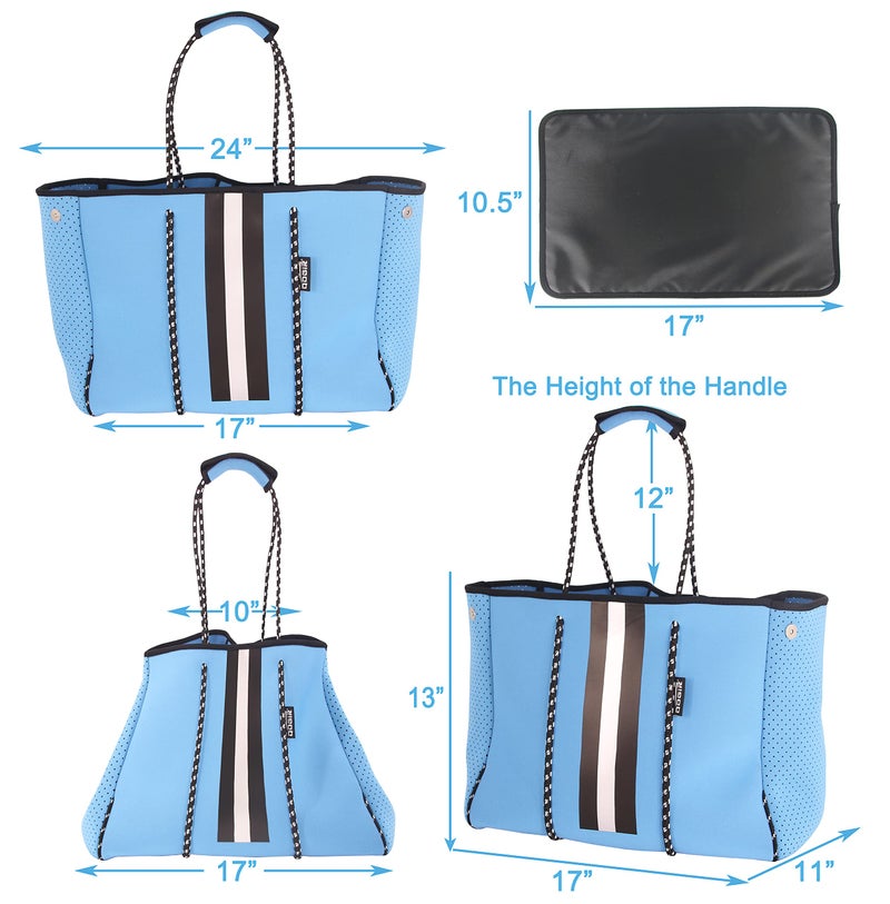 QOGiR Multipurpose Gym Beach Bag - Light Weight, Large, Sports (Sky Blue, Large) … - Image 5