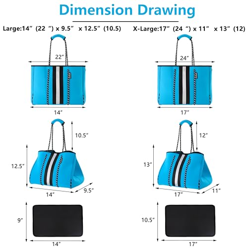 QOGiR Multipurpose Gym Beach Bag - Light Weight, Large, Sports (Sky Blue, Large) … - Image 3