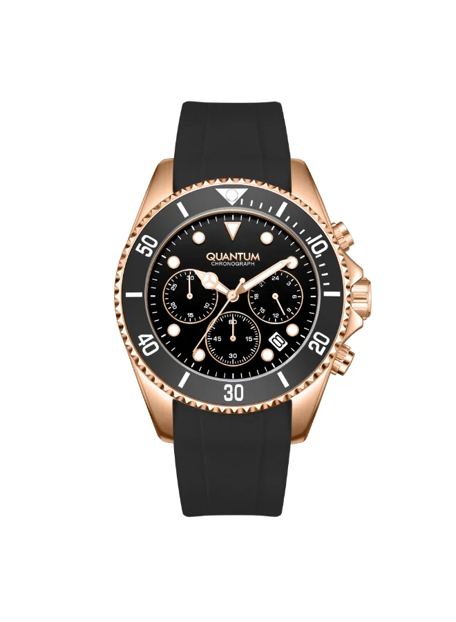 Quantum Men's Silicone Chronograph Watch PWG1099.451 - 44 mm